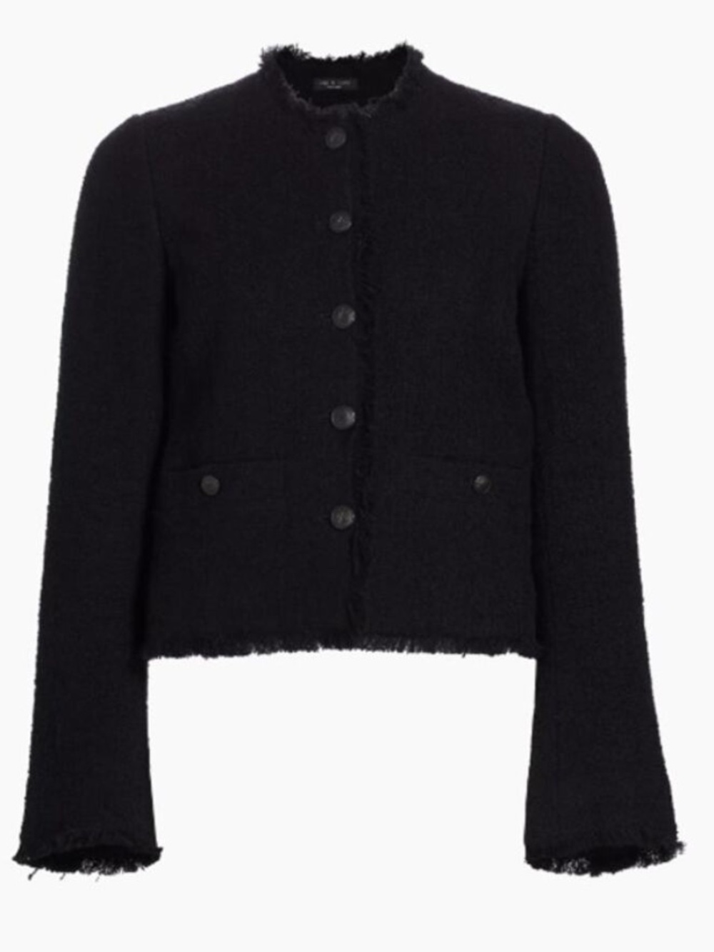 NWT RAG & BONE Carmen Classic Cotton-Blend Tweed Crop Jacket Size 2 wool blend